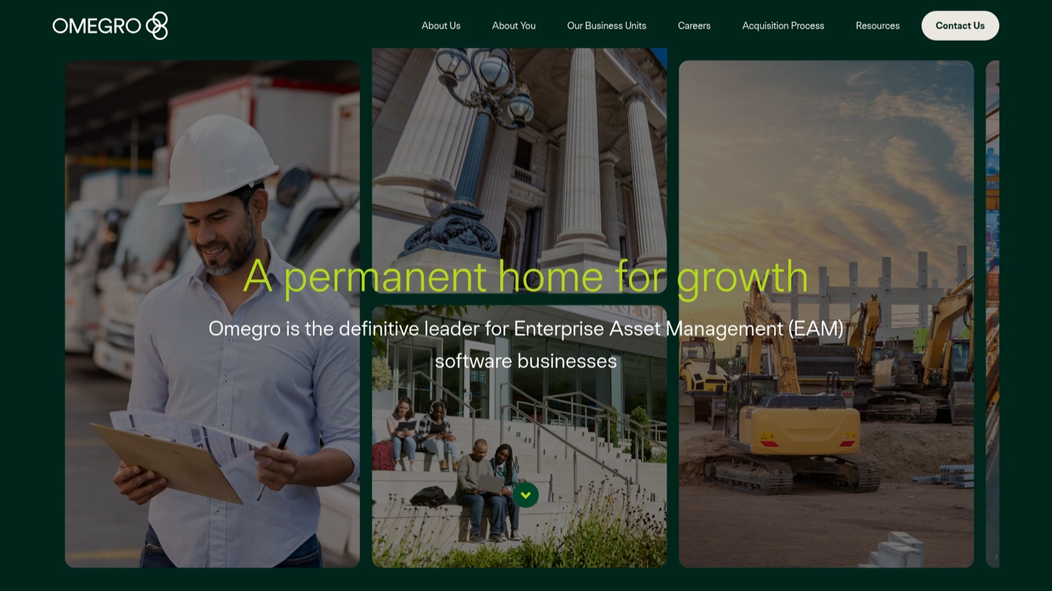 The Omegro website today, a permanent home for growth