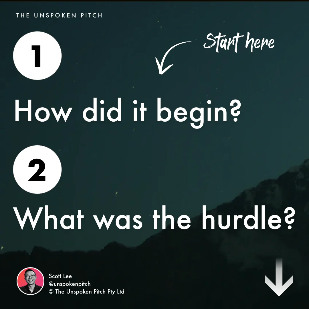 Visual storytelling example