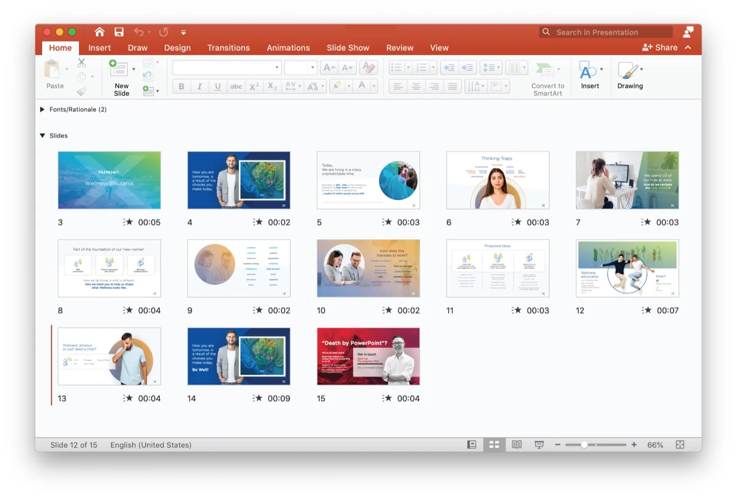The finished deck open inside PowerPoint